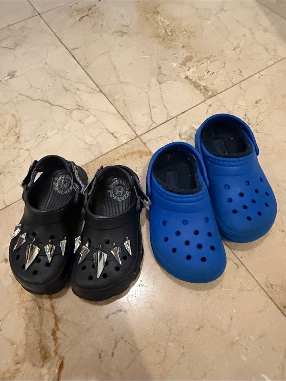 CROCS Black Panther Wakanda Forever limited edition and furry crocs